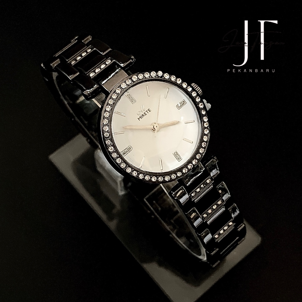 Jam Tangan Wanita Mirete Original 100% Multi Warna Rantai Stainless Rosegold Hitam Termurah Quartz W