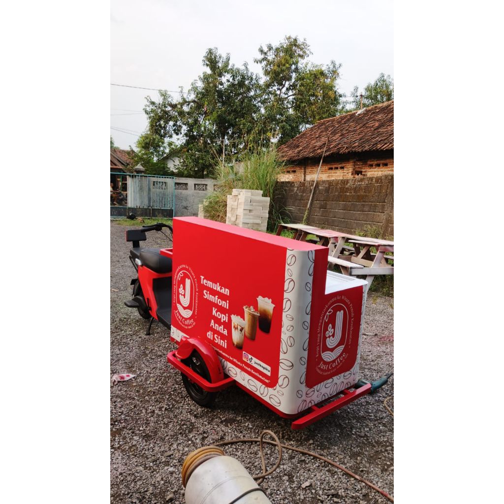 Gerobak Kopi Keliling Sepeda Listrik