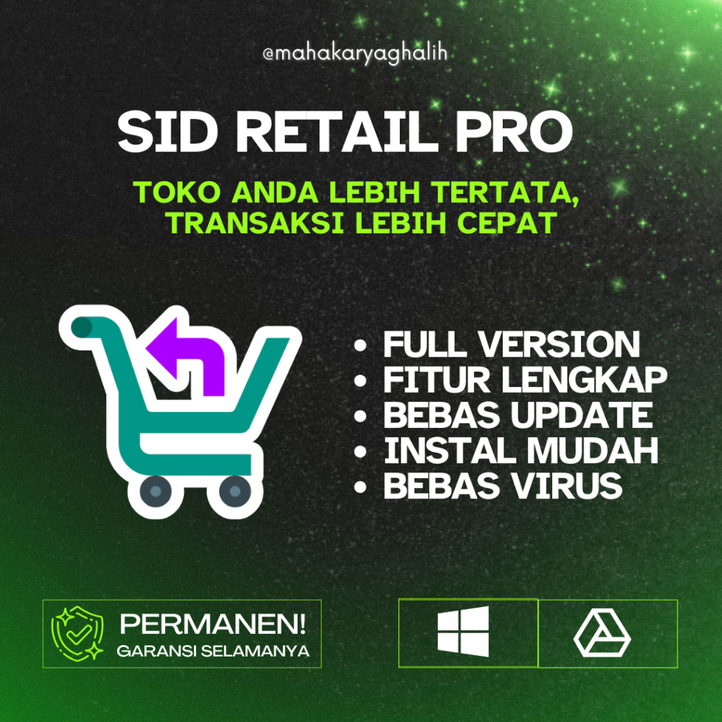 SID Retail Pro Full Version Original Lifetime | Aplikasi Kasir Minimarket, Grosir & Toko Serba Ada (