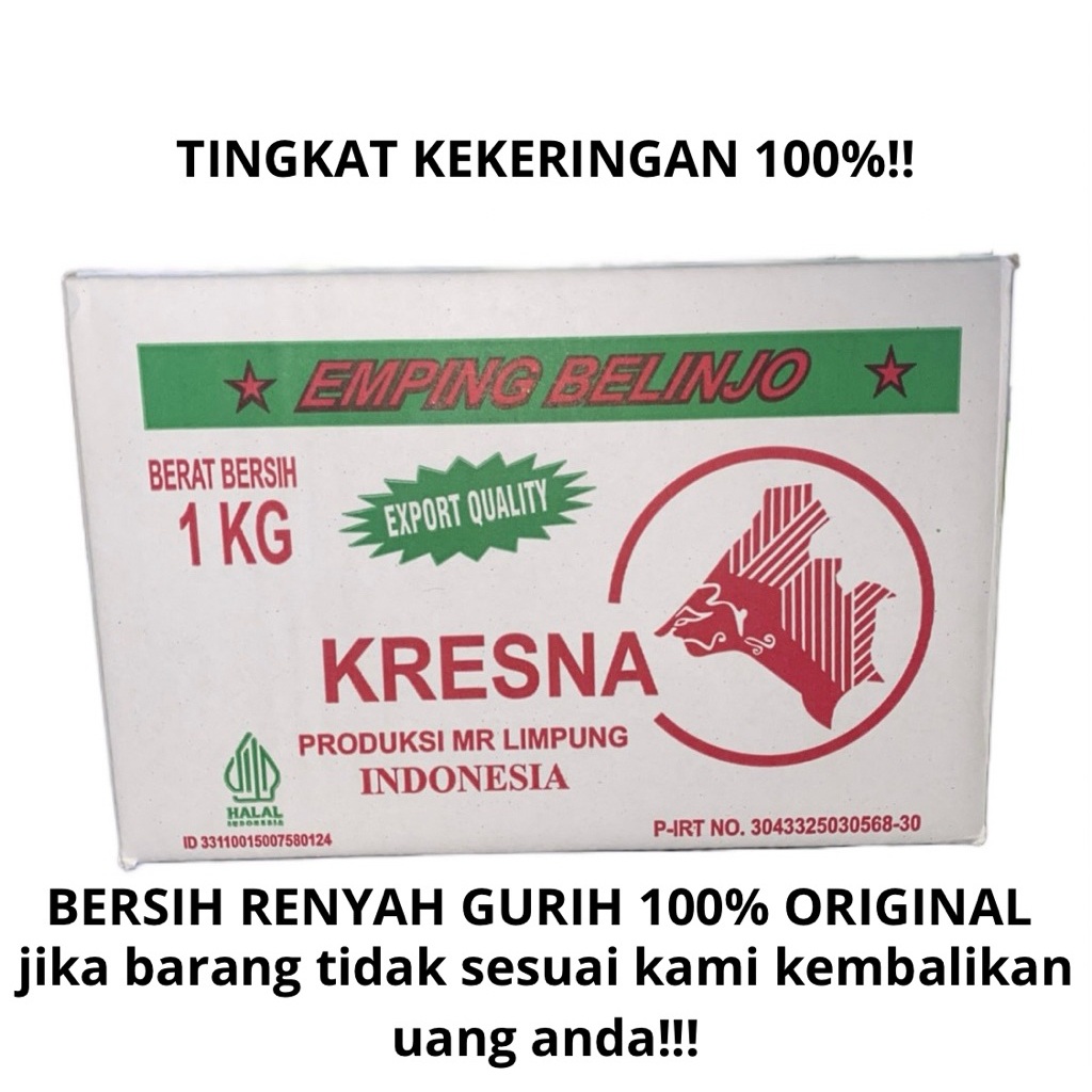 

emping melinjo super tipis 100% kering premium kualitas unggul bersih kering 100%