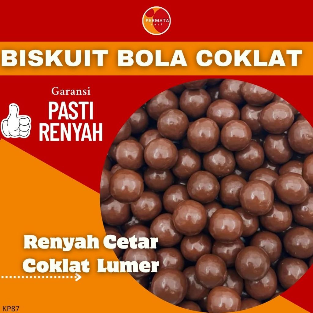 

Biskuit Bola Coklat 100Gram±/Biskuit Coklat/Cemilan Bola Mini