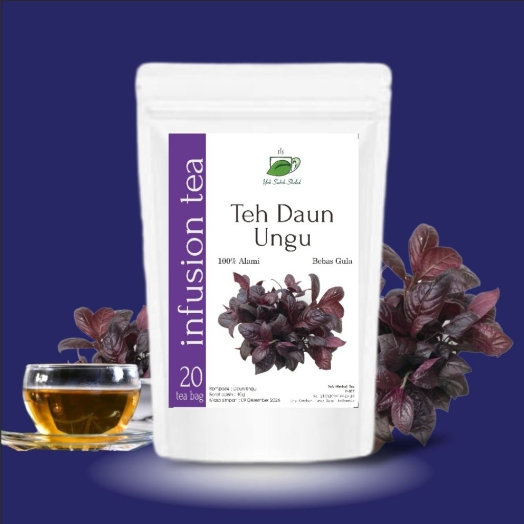 

TEH DAUN UNGU untuk ambein & wasir (20 tea bag) 'yuk seduh botanikal
