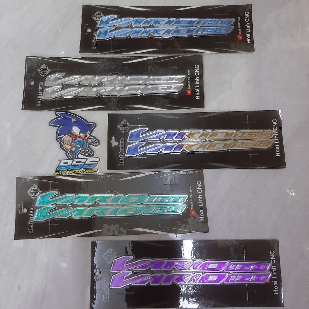 Emblem / Logo Motor Honda Vario 160 bahan Titanium