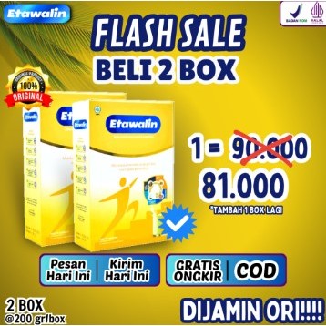 

[ DISKON 2 BOX ] Etawalin Susu Bubuk Kambing Etawa Atasi Permasalahan Tulang 200gr No.1 Di Indonesia