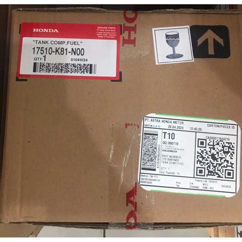 Tangki Bensin Honda BeAT eSP K81 Kodepart 17510K81N00