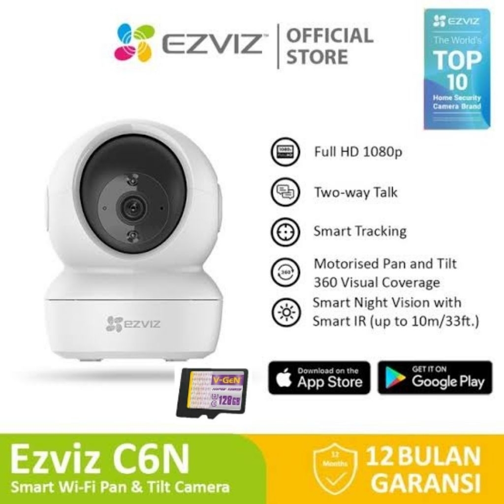 Ezviz C6N 2MP + Memory, Paket Cctv Tinggal Pasang