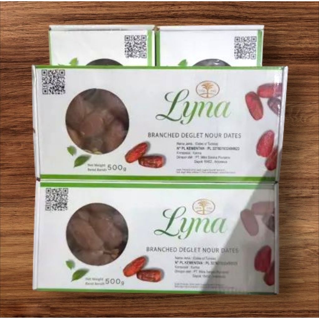 

LYNA dates Tunisia tangkai 500gr / LYNA KURMA TUNISIA 500GR tangkai. LYNA kurma box 500 gr