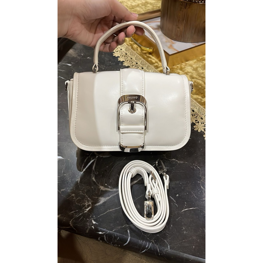 PEDRO Vintage Top Handle Bag - White (100% Original / Authentic)