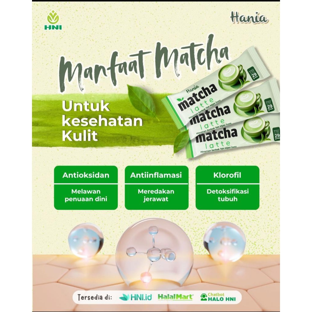 

Hania Matcha Latte HNI @10pcs