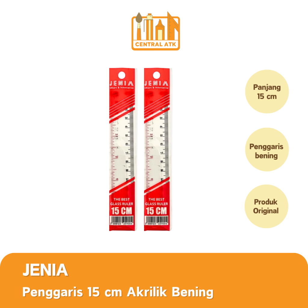 

PENGGARIS / GARISAN JENIA 15CM ACRYLIC BENING (1 PCS)