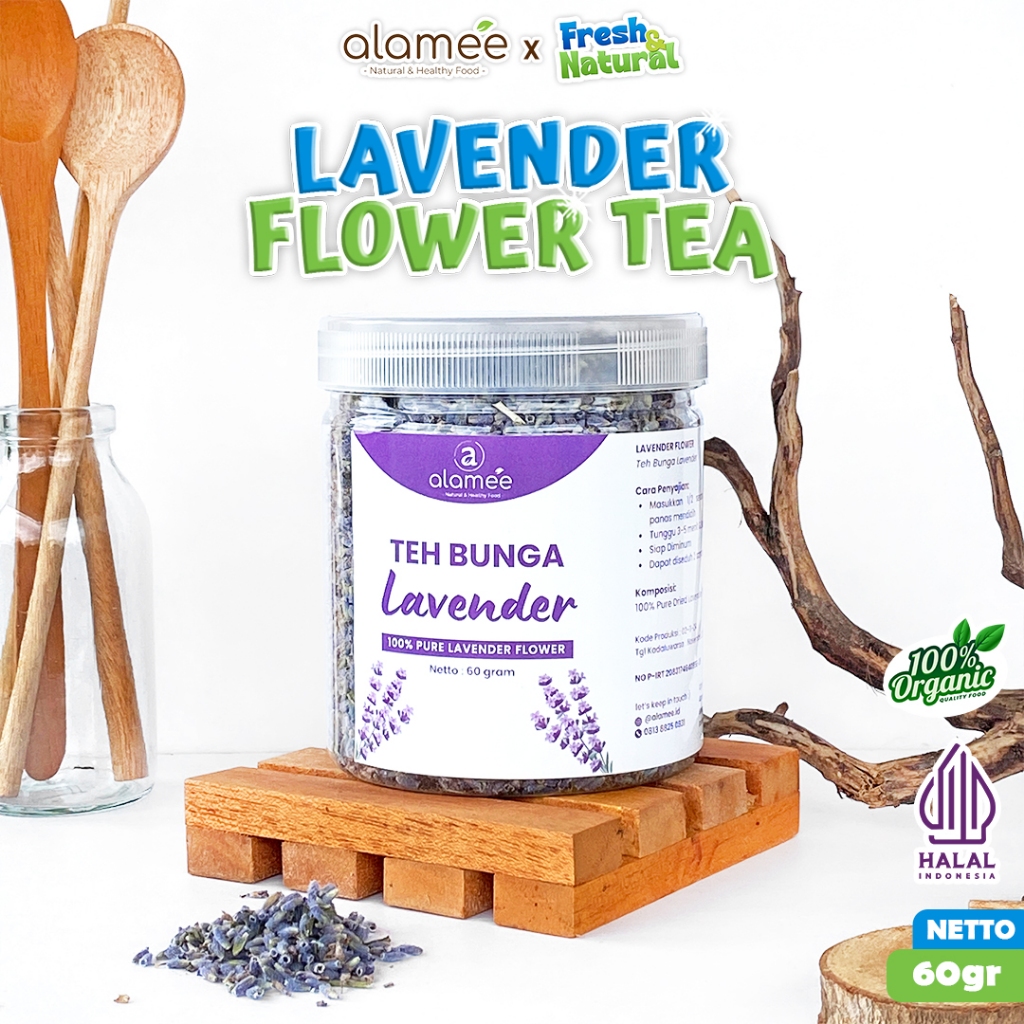 

Teh Bunga Lavender Insomnia Tea Organik Dried Flower Herbal Alami Organic 60g fresh and natural