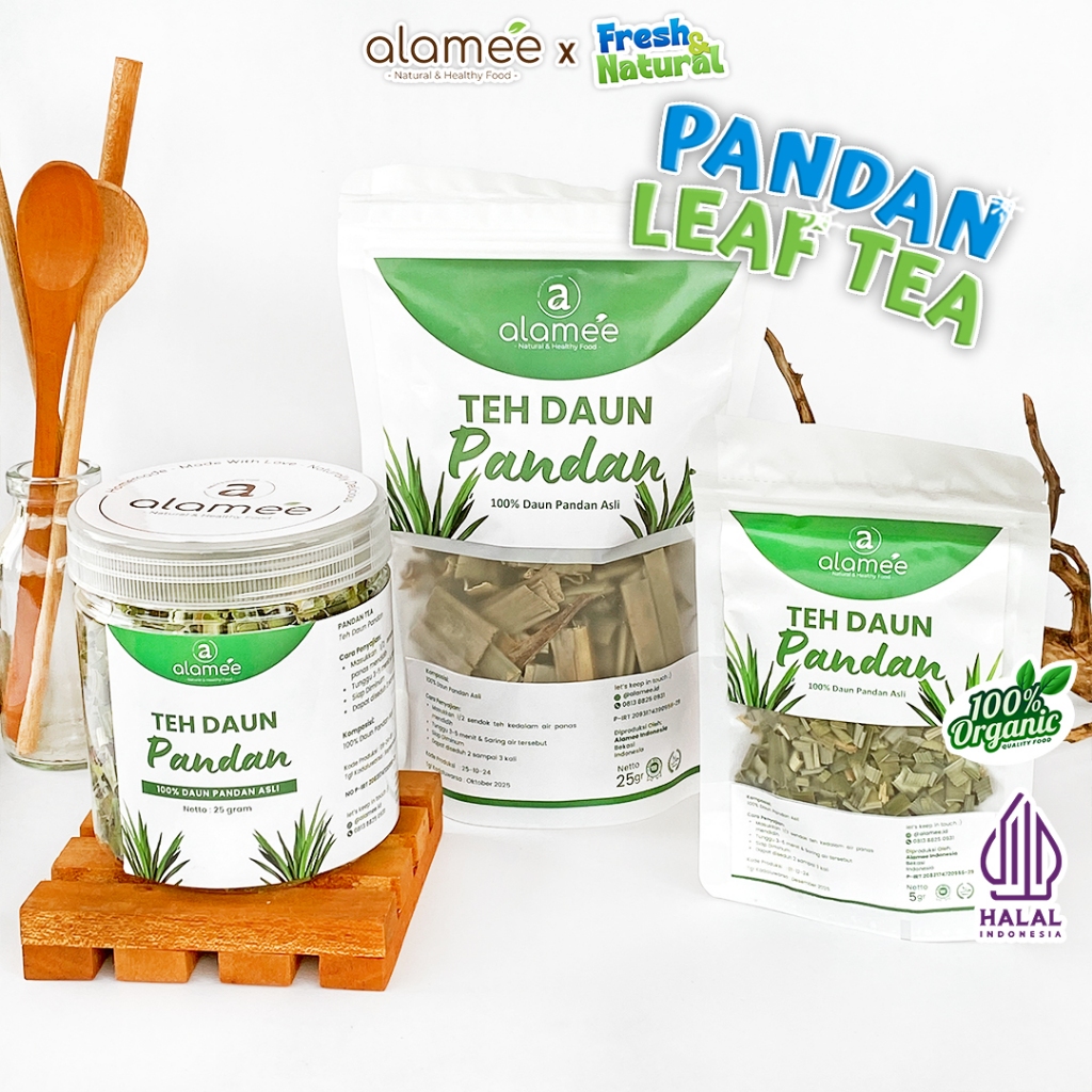 

Teh Daun Pandan Kering Leaf Tea Organik Alami Minuman Herbal Siap Minum Seduh fresh and natural