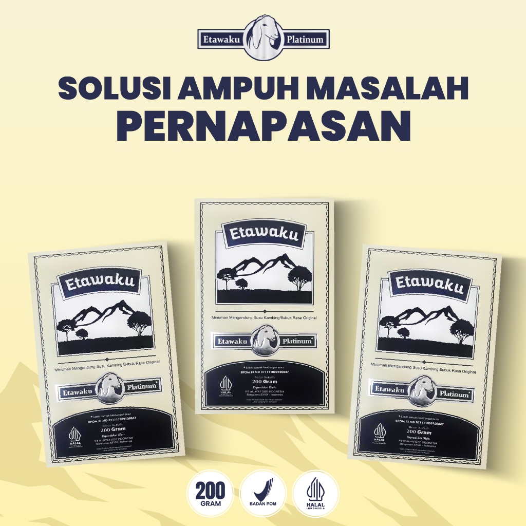 

Susu Kambing Etawaku Platinum 100% Original Minuman Untuk Masalah Pernapasan Dan Memperkuat Tulang