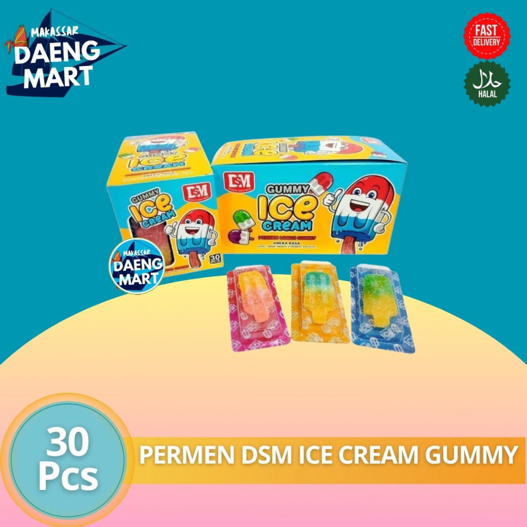 

DSM Permen Lunak Gummy Eskrim 30 Pcs