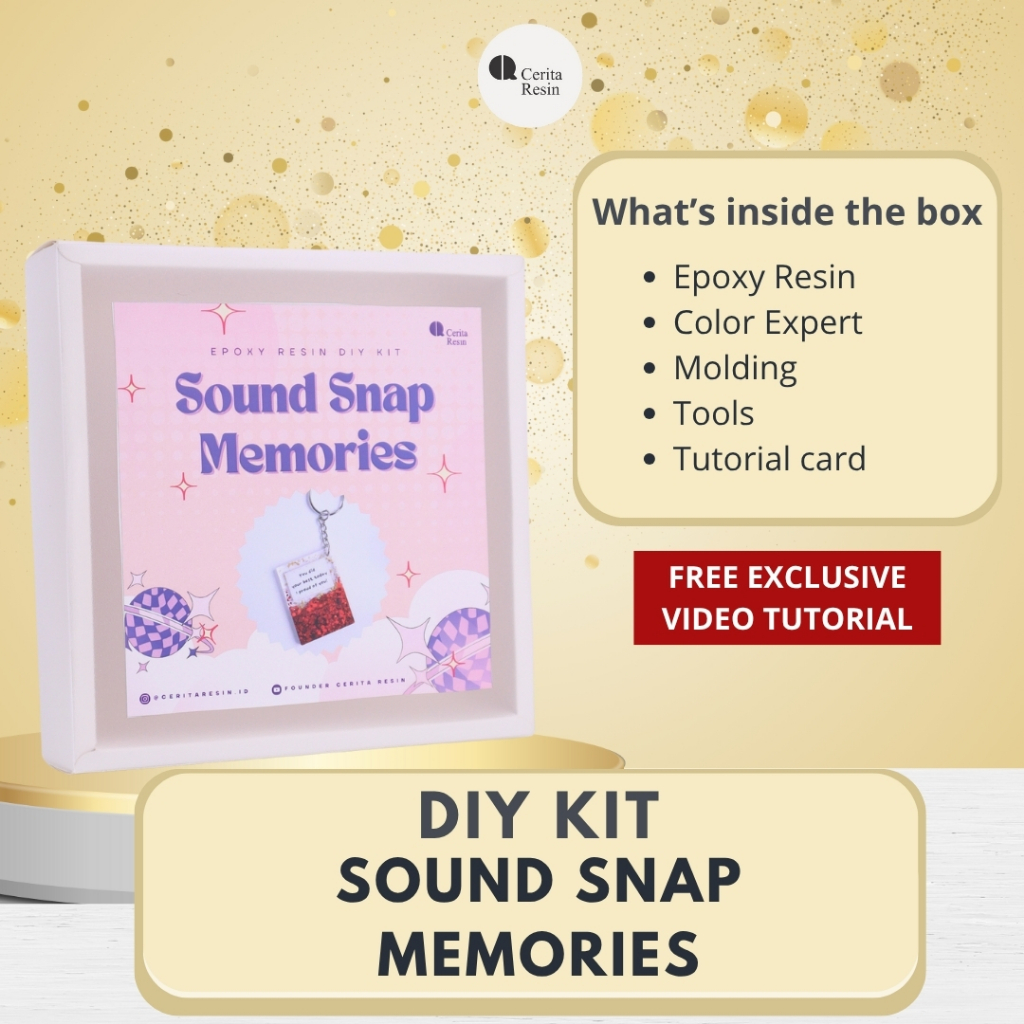 CERITA RESIN - Epoxy Resin DIY KIT Epoxy Resin Sound Snap Memories Resin Art