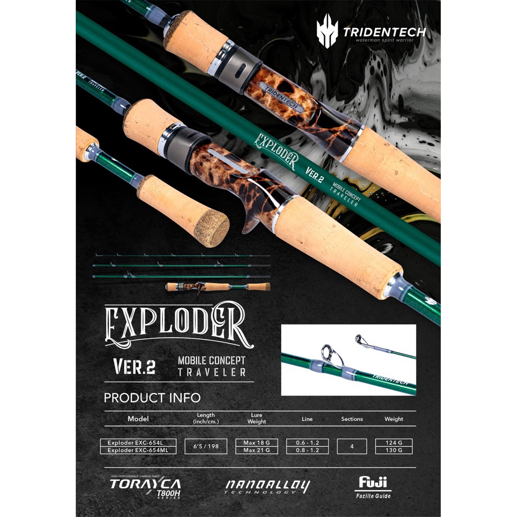 Travel Rod Tridentech EXPLODER V2 New Model 2025