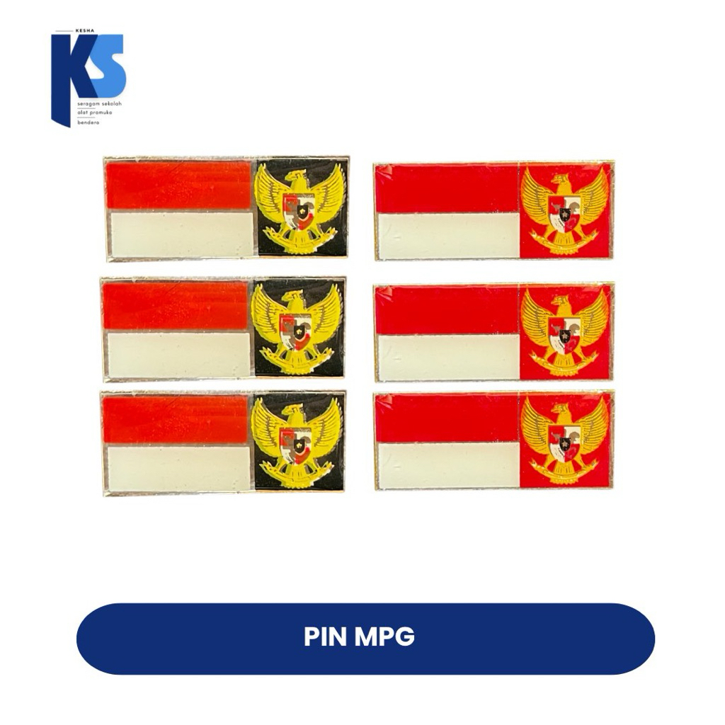 Pin MPG Bros Merah Putih Garuda Warna Lapis Resin Paskibraka