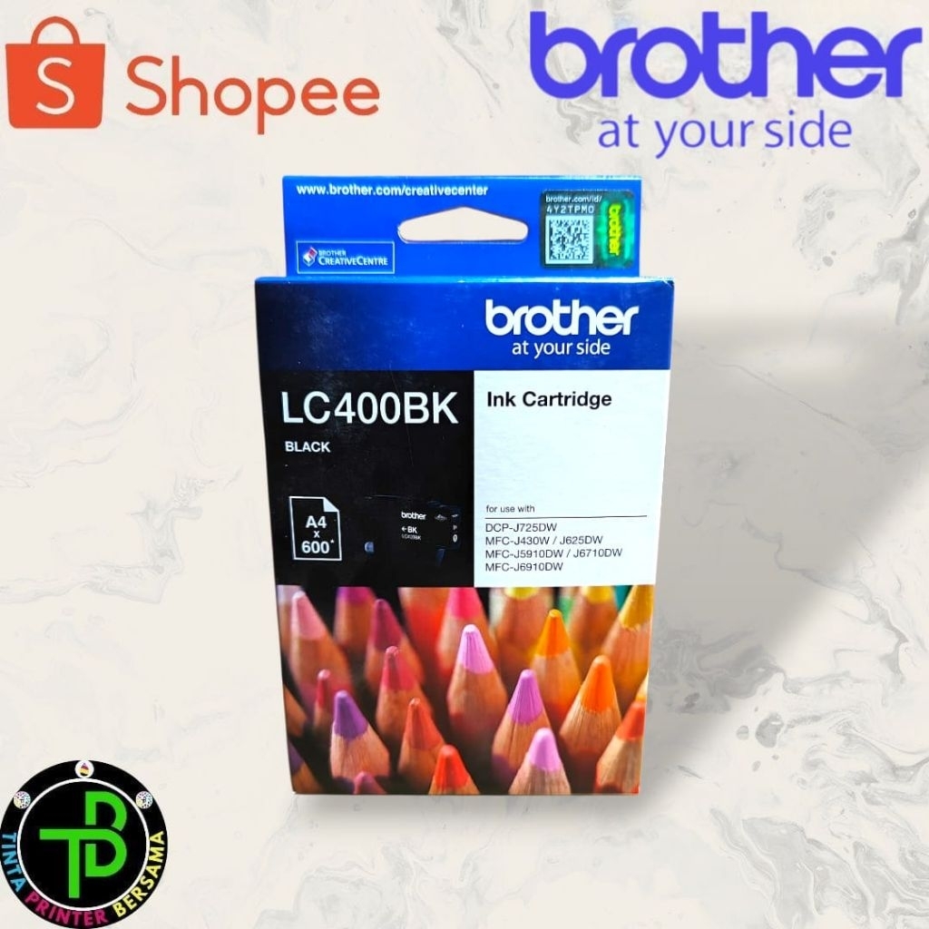 Tinta Brother Lc400 Black DCP-J725DW- MFC-J430W- MFC-J625DW- MFC-J5910DW- MFC-J6710DW- MFC-J6910DW O