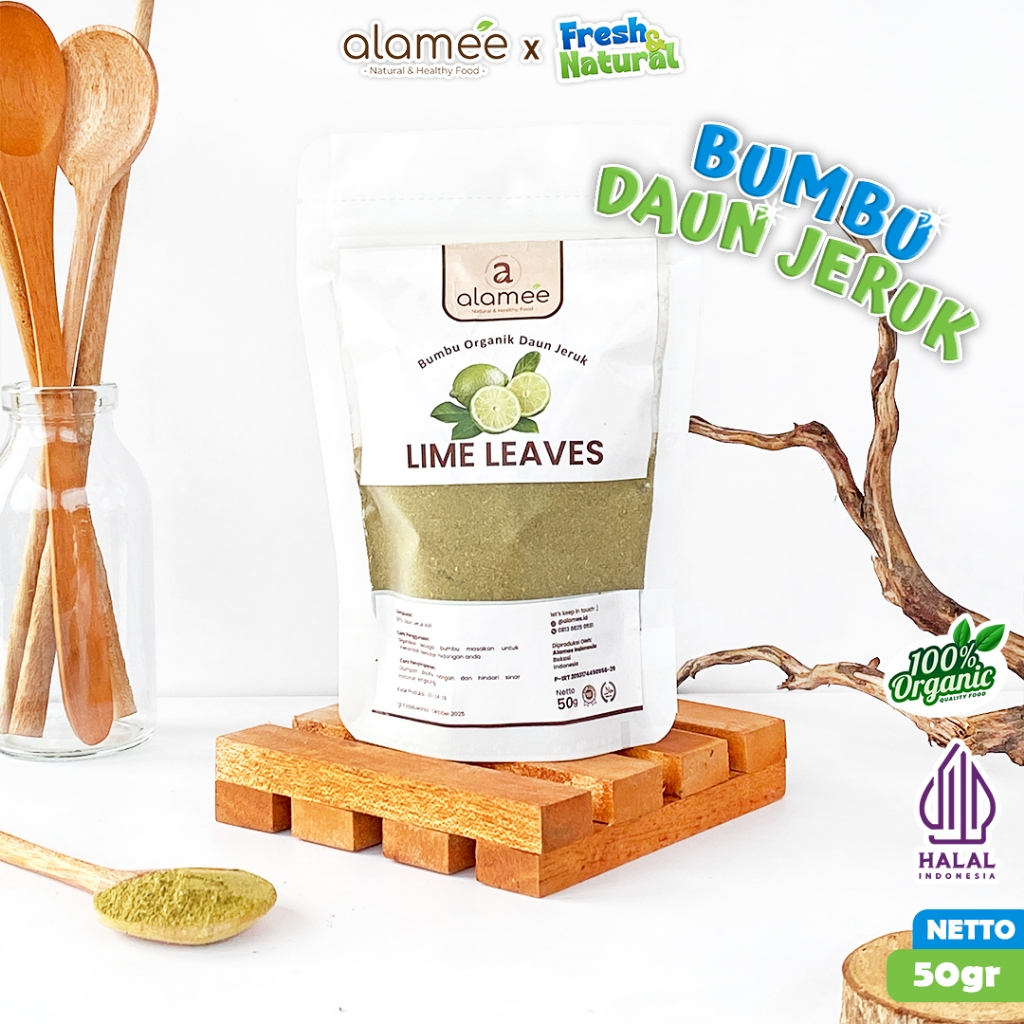 

ALAMEE Daun Jeruk Bubuk Lime Powder Bumbu Dapur Instan Organik Murni Asli 50g fresh and natural
