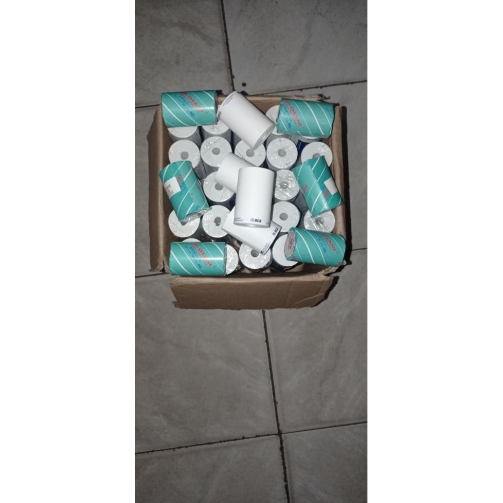 

kertas thermal roll struk kasir 58mm ( merek BCA) kualitas bagus dan Terpercaya