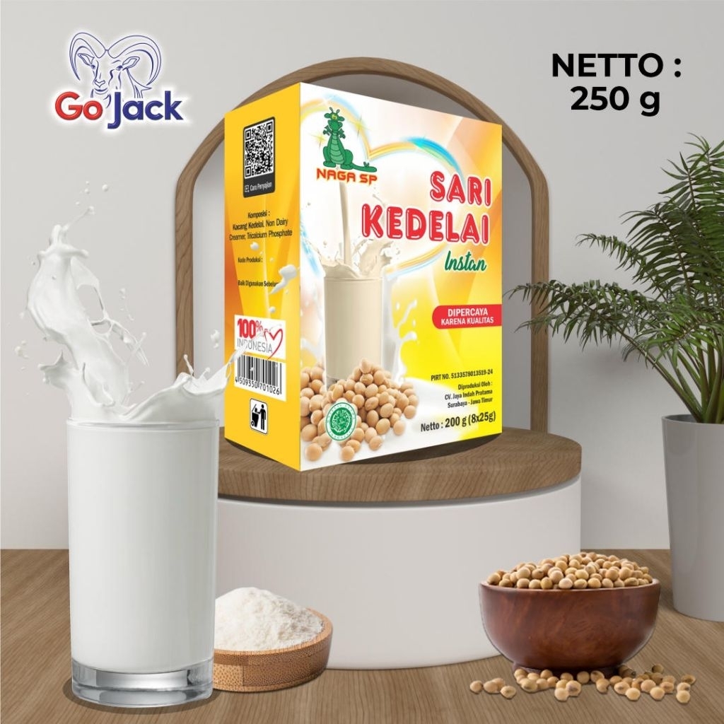 

Soya Sari Kedelai Naga SP 200g (8x25g) sachet Beli 2 Gratis 1