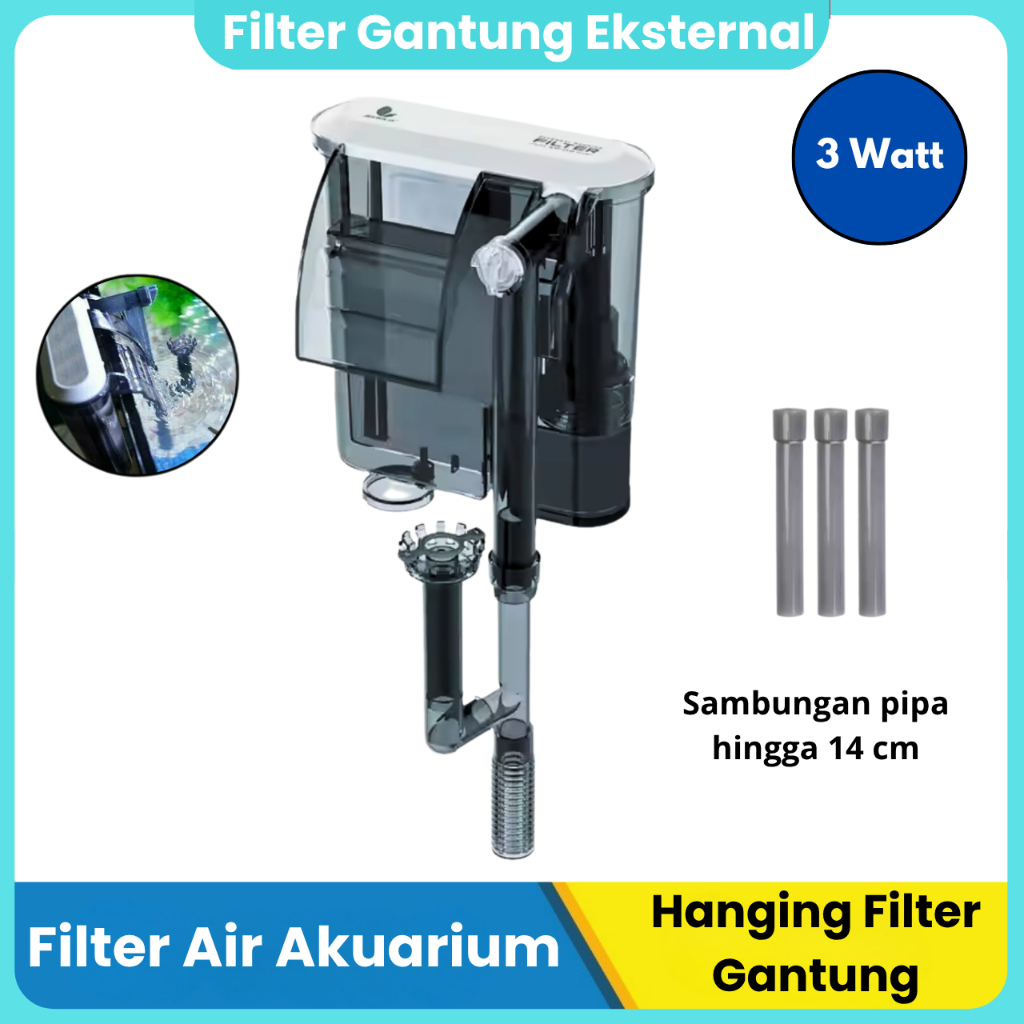 Filter Air Aquarium Gantung Pompa Filter Akuarium Aquascape Hanging Gantung Aquarium Aquascape