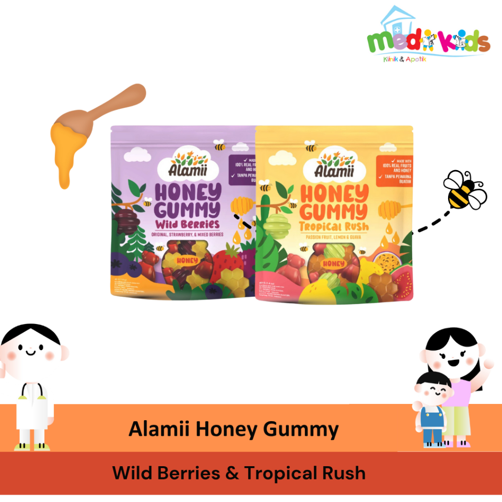

Alamii Honey Gummy 40 gr - Untuk Anak - Gummy Sehat Untuk Keluarga - Cemilan Keluarga