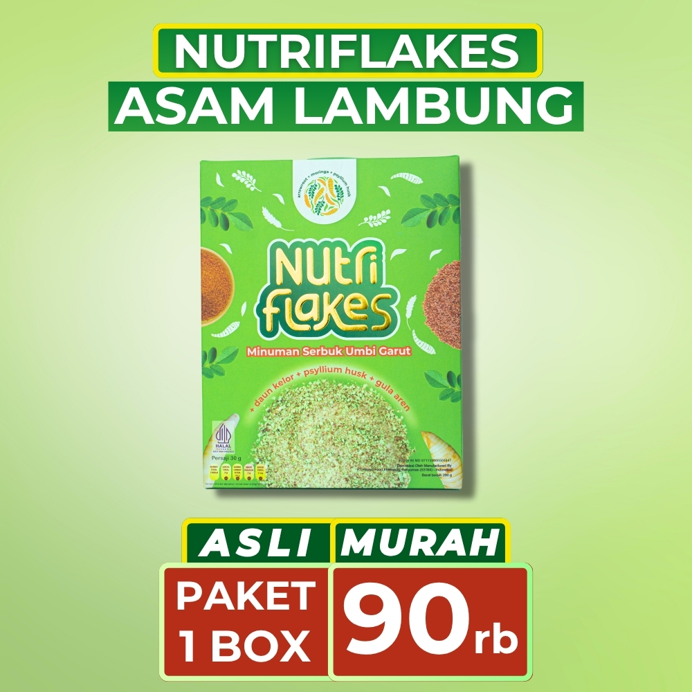 

Nutriflakes Sereal Umbi Garut Solusi Diet Sehat untuk Atasi Maag & Gerd dengan Bahan Herbal Original