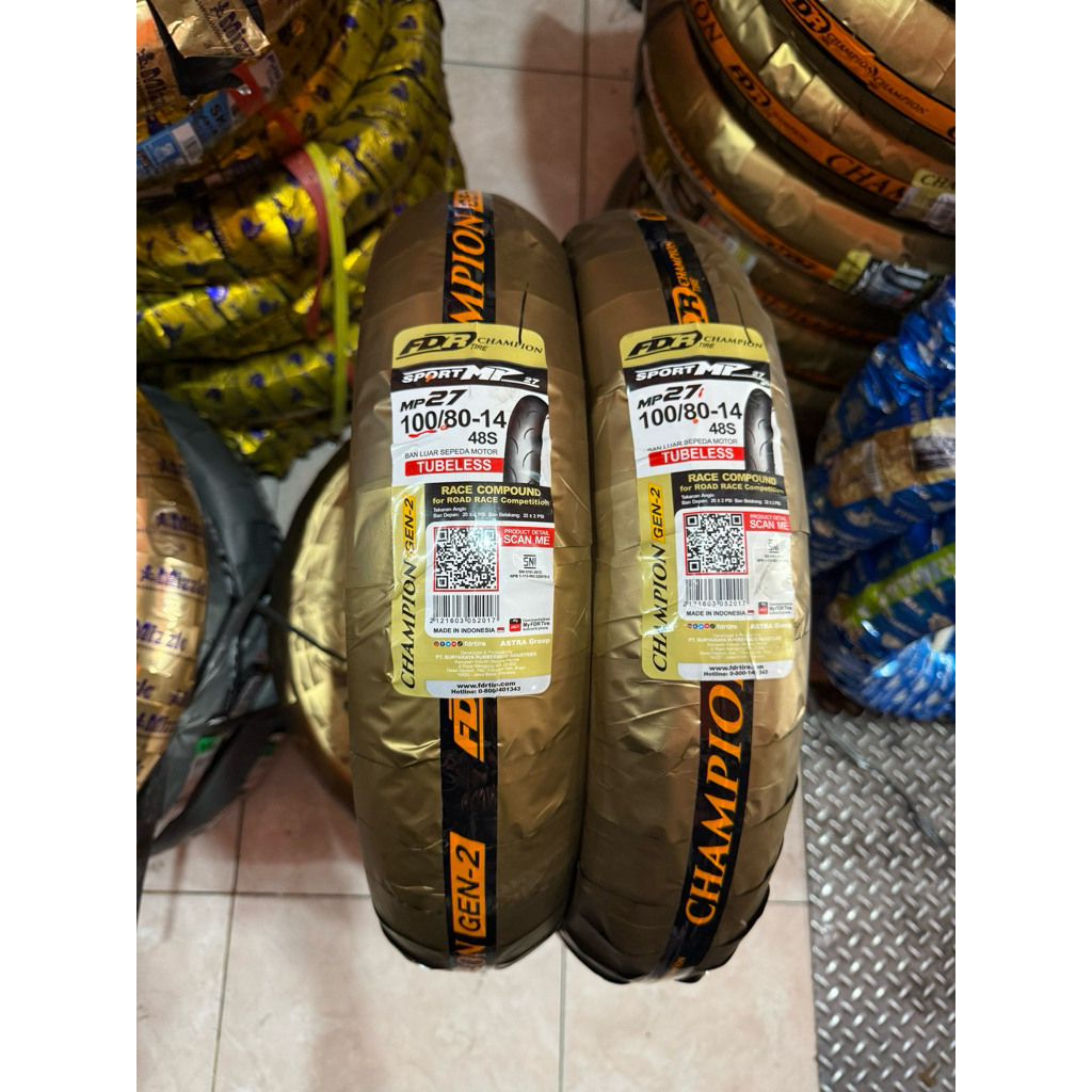 FDR SPORT MP27 100/80-14 TUBELESS