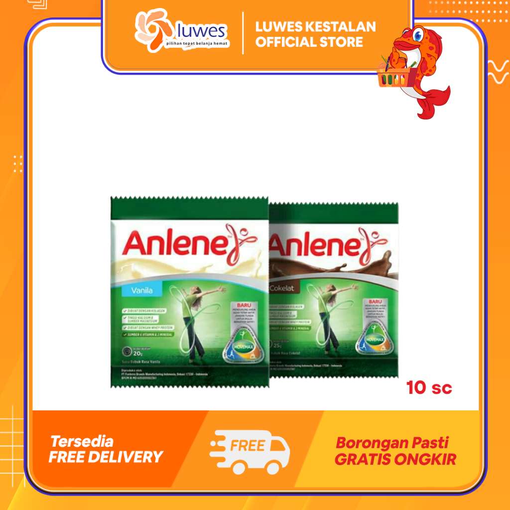 

Anlene Susu Bubuk Sachet Coklat / Vanilla Dapat Membantu Merawat Kesehatan Tulang