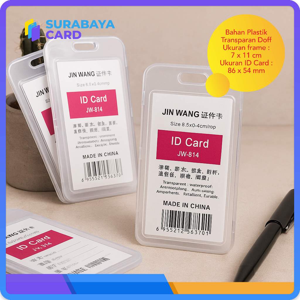 

Card holder frame casing box tempat ID card flashdisk holder bening tutup portrait