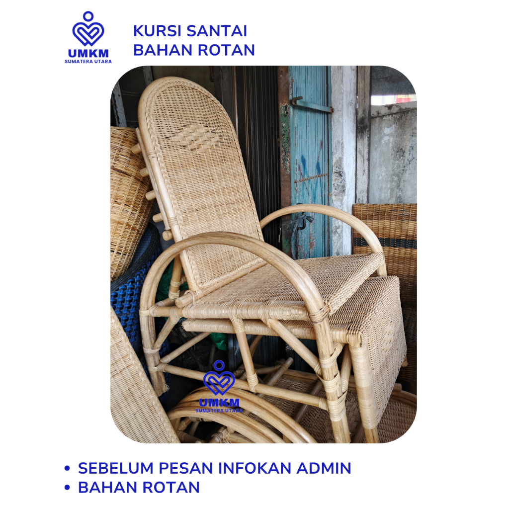 Kursi Multifungsi rotan / Kursi santai rotan / Kursi malas rotan / kursi pantai rotan / kursi kolam 