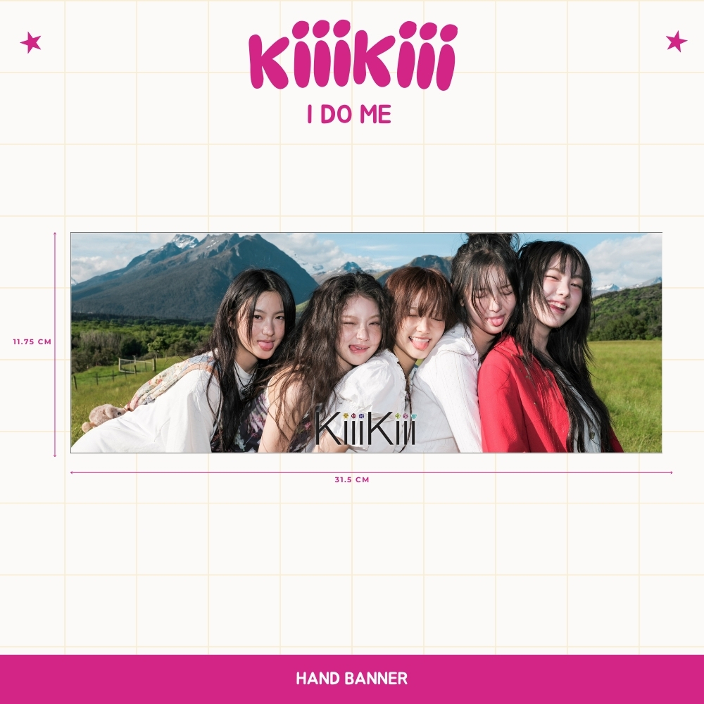 HOLOGRAM HAND BANNER KIIIKIII I DO ME HANDBANNER KPOP UNOFFICIAL SUI HAUM LEESOL JIYU KYA