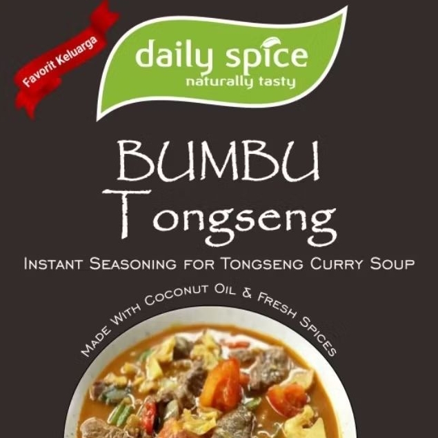 

Bumbu Daily Spice Tongseng Tanpa Pengawet & MSG, menggunakan Minyak Kelapa dan Garam Laut Kusamba 60g