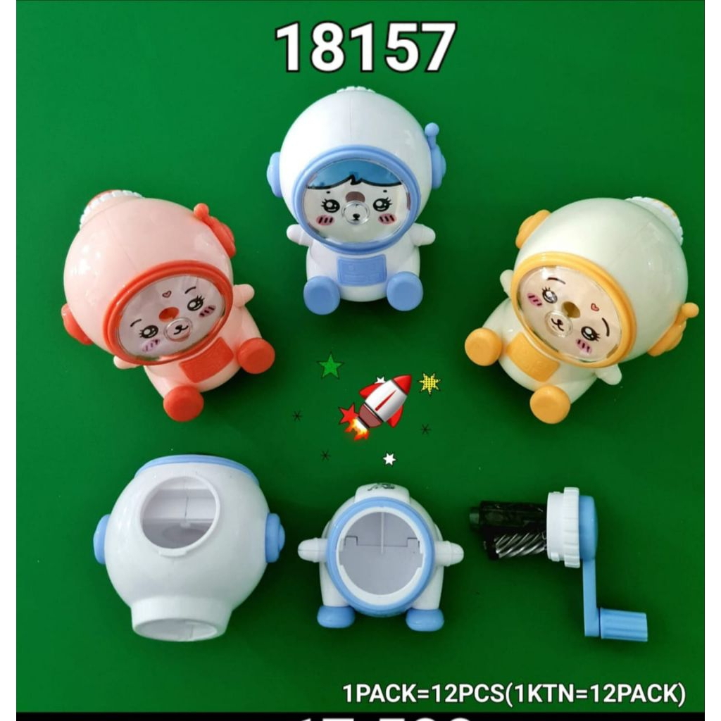 

[FREE BUBBLE+DUS] Serutan Rautan Meja Putar Duduk Fancy Astronout Astronot 8611
