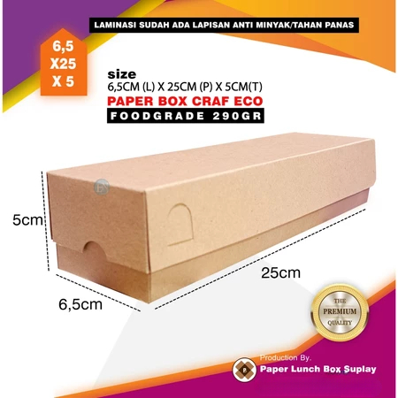 

Paper Box Craf Eco Coklat Laminasi Kotak Makanan Dus Ukuran 66,5x25x5 Cm