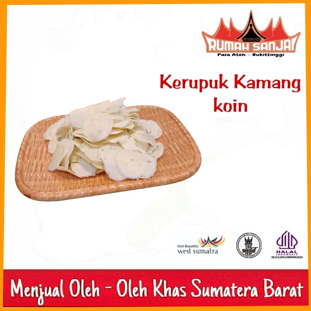 

Kerupuk Kamang Koin 250 gram - Masih Mentah, opak Kamang.
