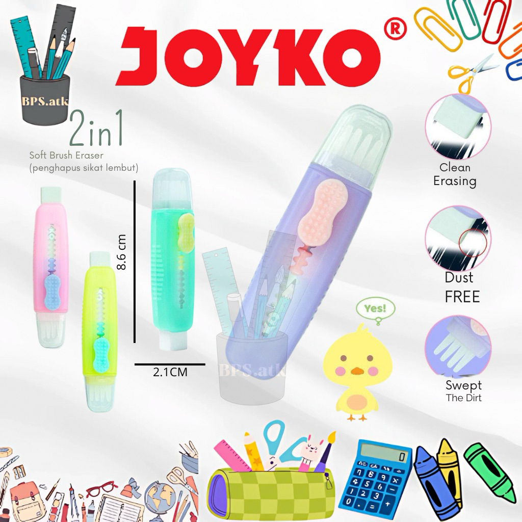 

Eraser ER - 145 JOYKO Penghapus 2 in 1 Soft Brush Penghapus 2 Fungsi