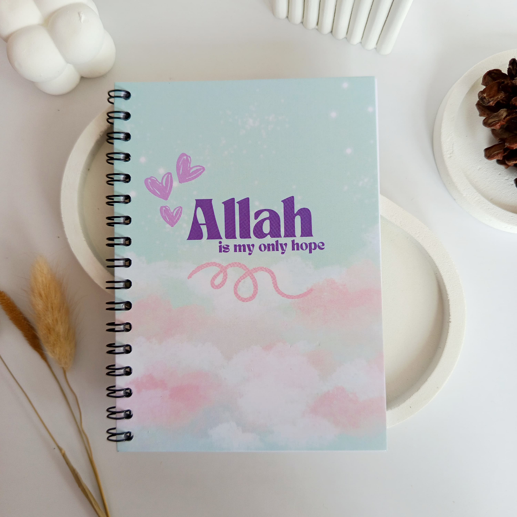 

Notebook A6 Journal (Allah Is My Only Hope) /Buku Diary Aesthetic /Buku Catatan Kecil/Notebook