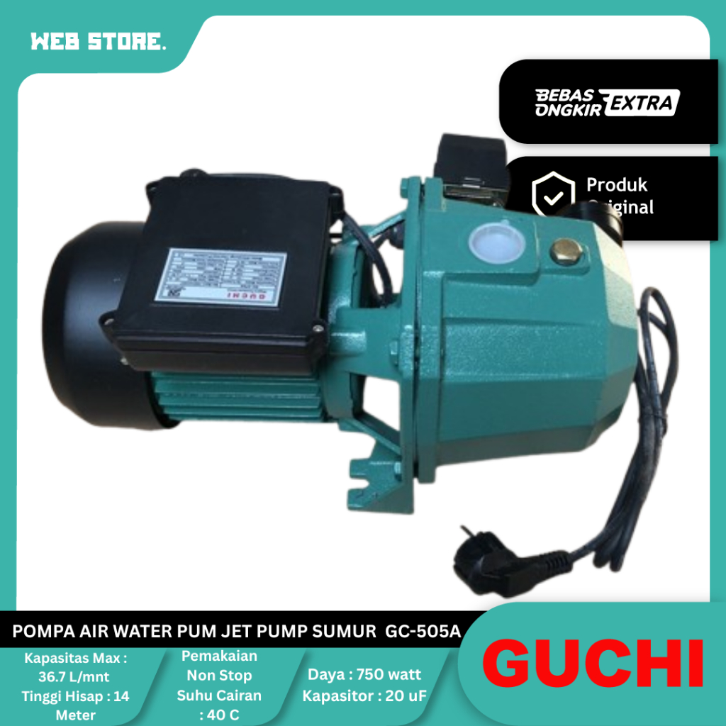 Pompa Air Water Pump Sumur Dalam Jet Pump GC-370A GC-370A GUCHI