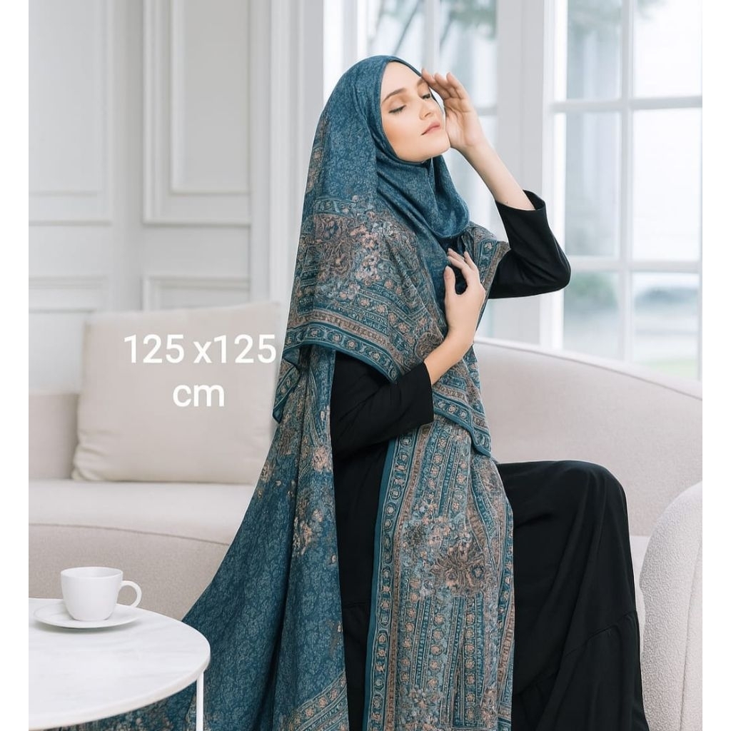 PROMO / SYARI VIERAA BIRU TUA / JILBAB VOAL PREMIUM / GROSIR HIJAB / HIJAB SEGI EMPAT / VOAL MOTIF P