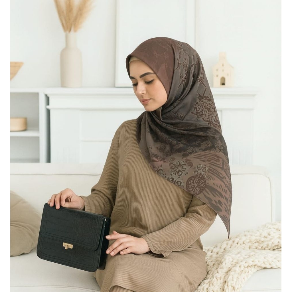 PROMO / LINMAA / JILBAB VOAL PREMIUM / GROSIR HIJAB / HIJAB SEGI EMPAT / VOAL MOTIF PREMIUM / DEENAY