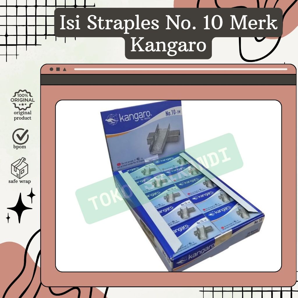 

Isi Straples No. 10 Merk Kangaro Satuan/Eceran