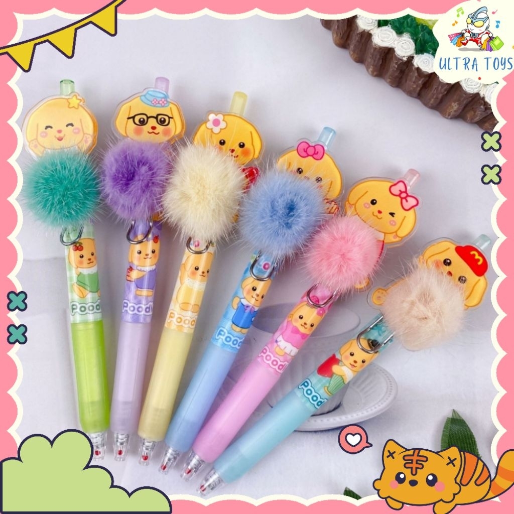 

[ULTRATOYS] PULPEN POMPOM MILO PUPPY LUCU