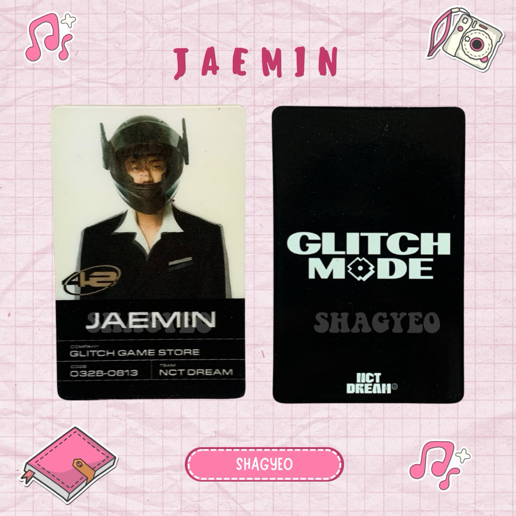 PHOTOCARD NCT DREAM LENTICULAR SCRATCH VER GLITCH MODE PC OFFICIAL | JAEMIN HAECHAN CHENLE RENJUN JI
