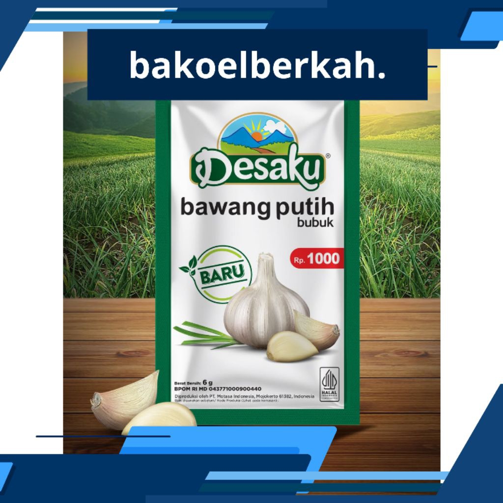 

DESAKU BAWANG PUTIH BUBUK 6 gr (½ renteng & 1 renteng )