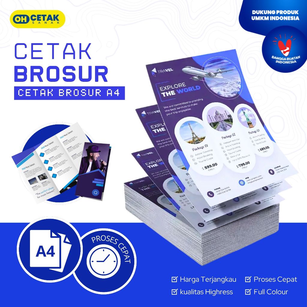 

Cetak Brosur Berwarna Bahan Art Paper Ukuran A4 1 Rim - SATU SISI - Oh Cetak Sanak