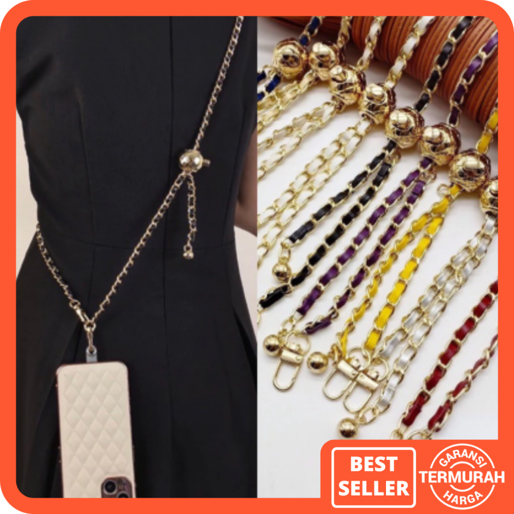 Tali Gantungan Hp Rantai Panjang Tali Hp Cross Body Lanyard HP Panjang Tali Tas
