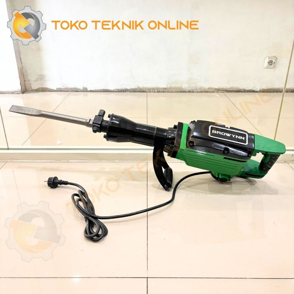 Browynn Demolition Hammer Jack Hammer Mesin Bobok Beton Listrik 45 J 1300 Watt BW DH-45/1300