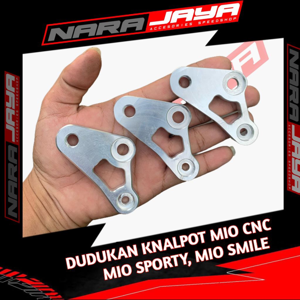 Dudukan knalpot mio/ breket knalpot mio cnc (free stiker)